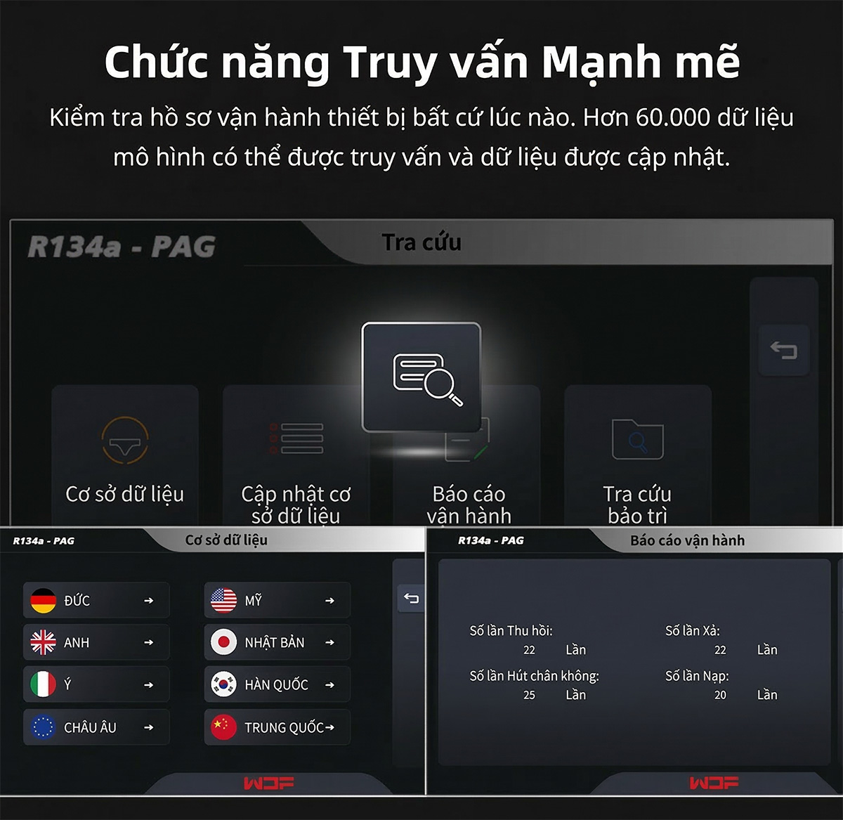 Máy nạp ga điều hòa ô tô tự động WONDERFU X568