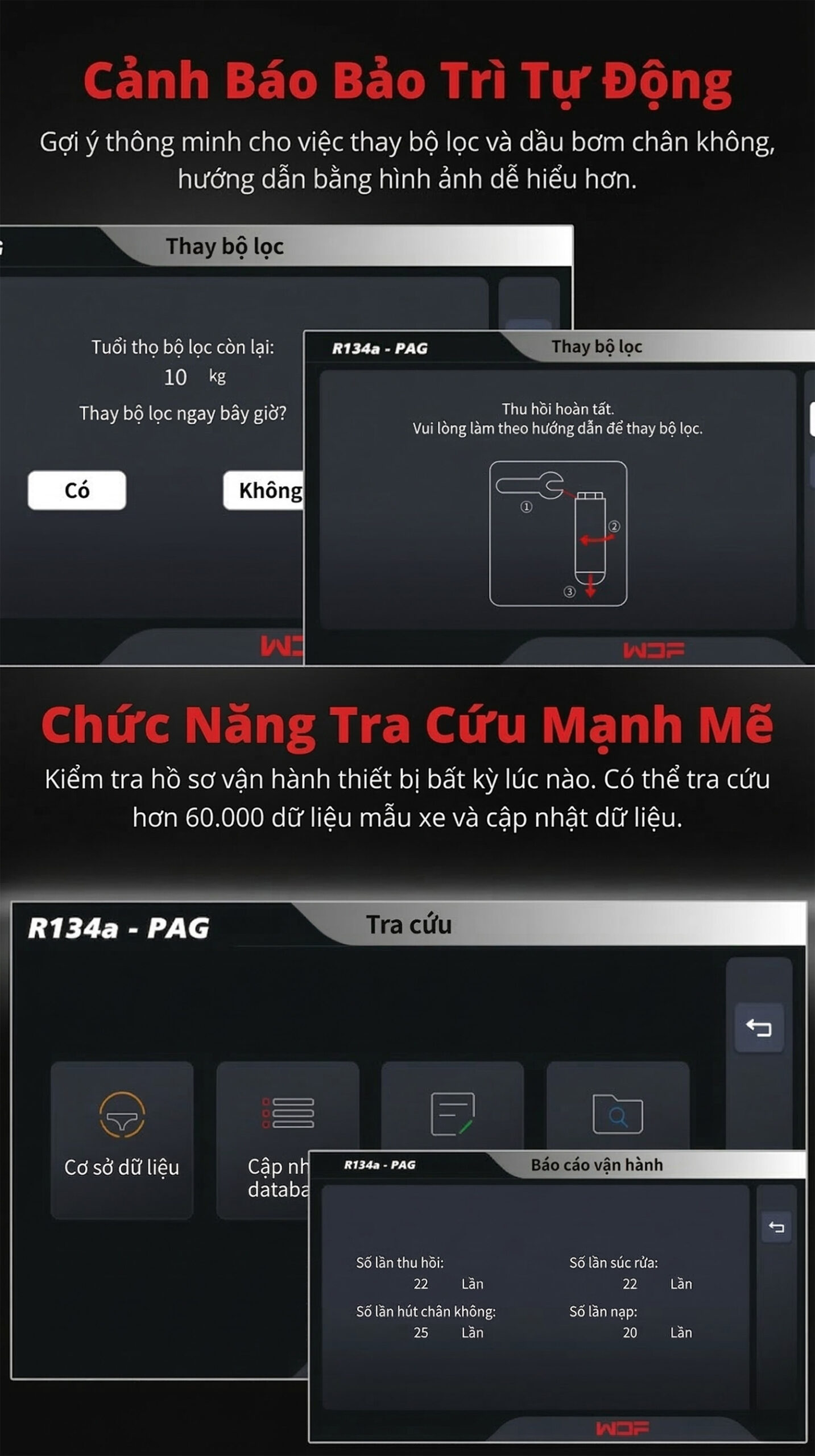 Máy nạp ga điều hòa ô tô tự động WONDERFU X570