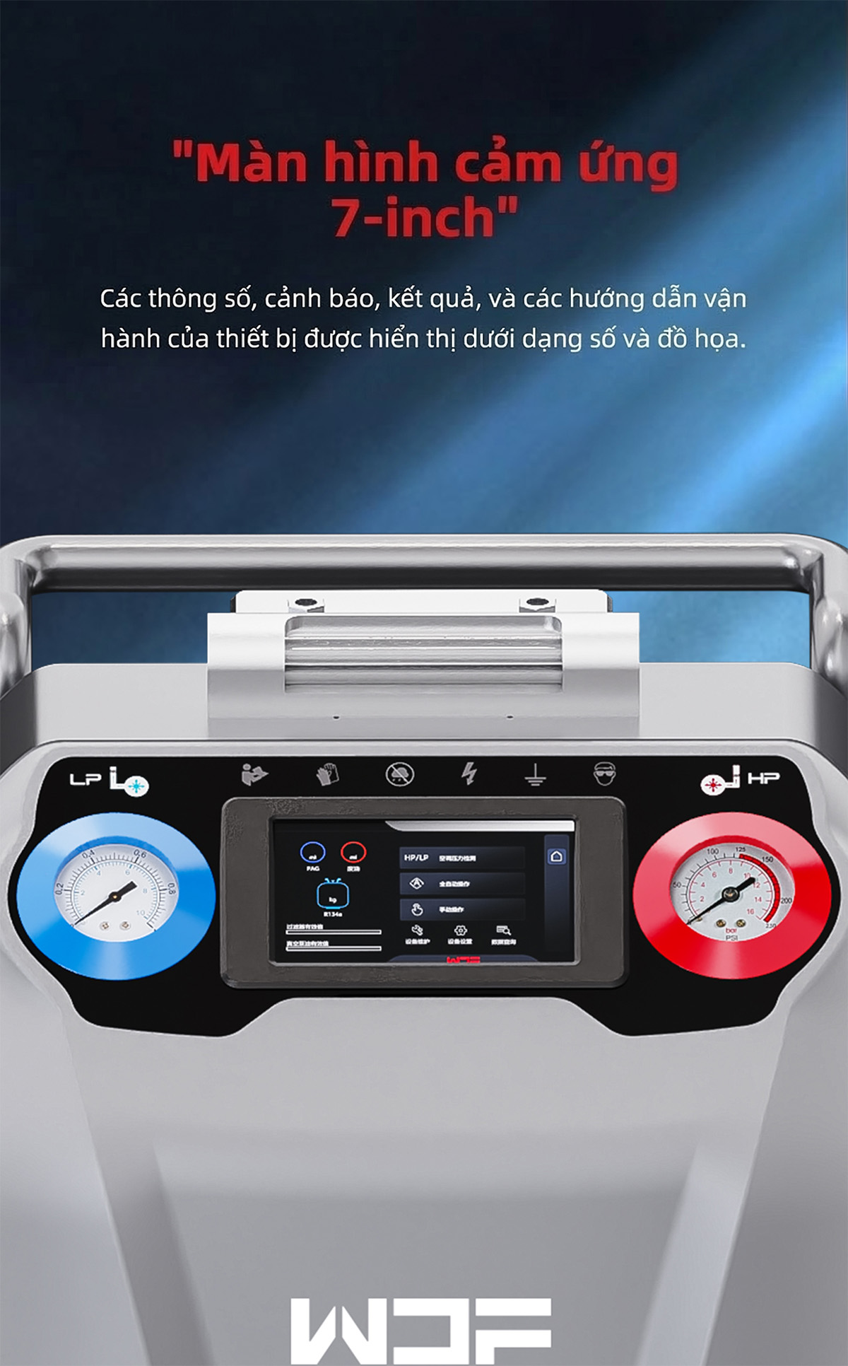 Máy nạp ga điều hòa ô tô tự động WONDERFU X570