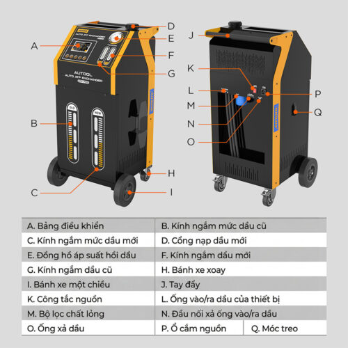Máy thay dầu hộp số tự động AUTOOL ATF705