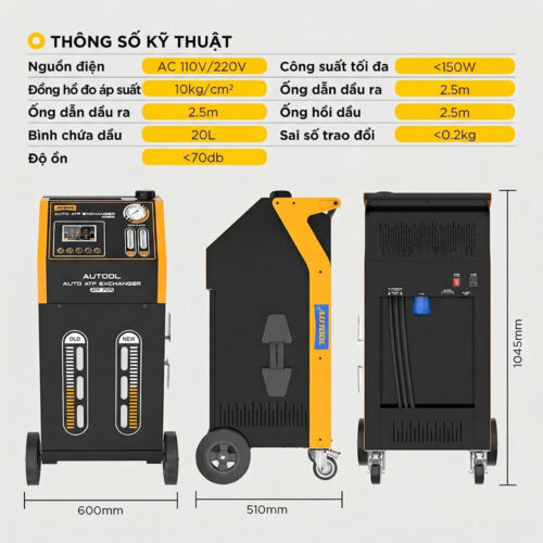 Máy thay dầu hộp số tự động AUTOOL ATF705