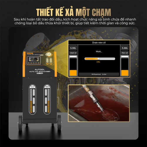 Máy thay dầu hộp số tự động AUTOOL ATF705