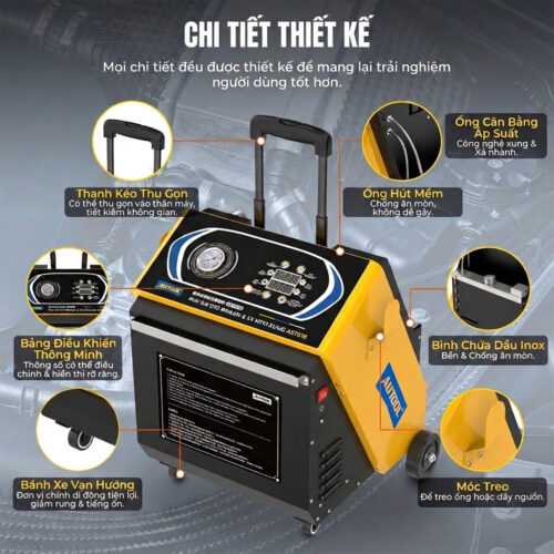 Máy thay dầu phanh ô tô AUTOOL AST618