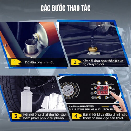 Máy thay dầu phanh ô tô AUTOOL AST618