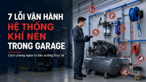 7 lỗi vận hành hệ thống khí nén trong garage và cách phòng ngừa