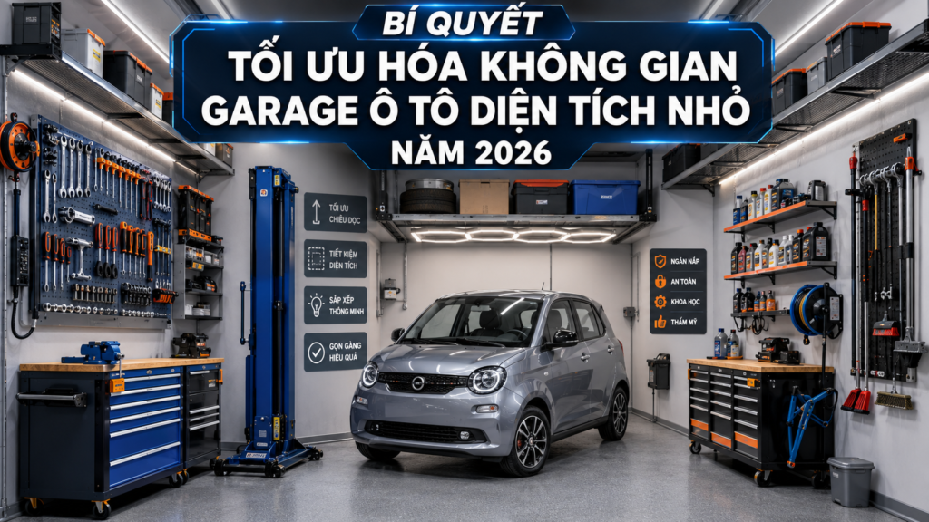 Bí quyết tối ưu hóa không gian garage ô tô diện tích nhỏ năm 2026