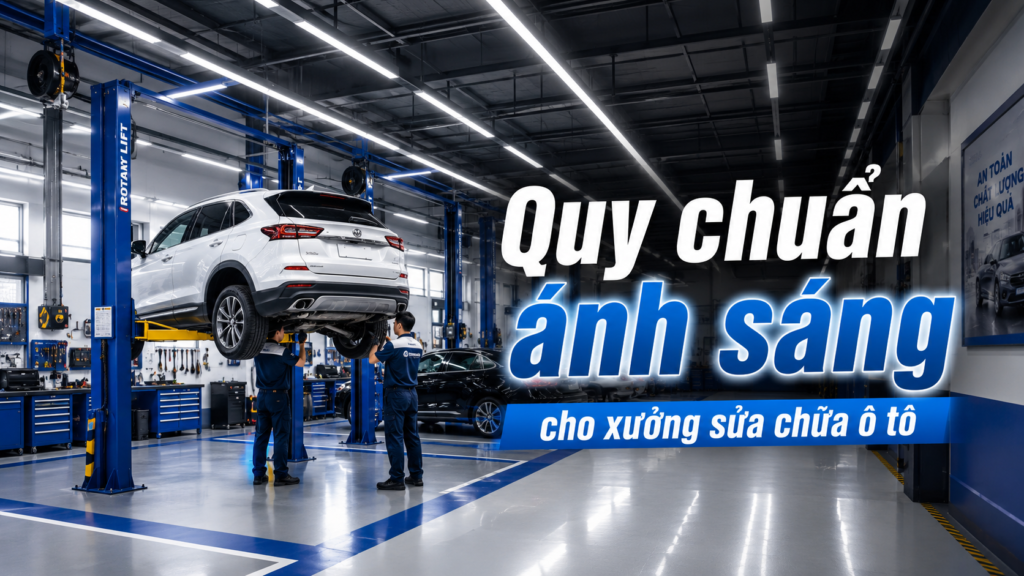Quy chuẩn ánh sáng cho xưởng sửa chữa ô tô