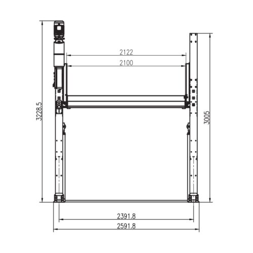 Cầu nâng 2 trụ đỗ xe ô tô UNIVIET QY283