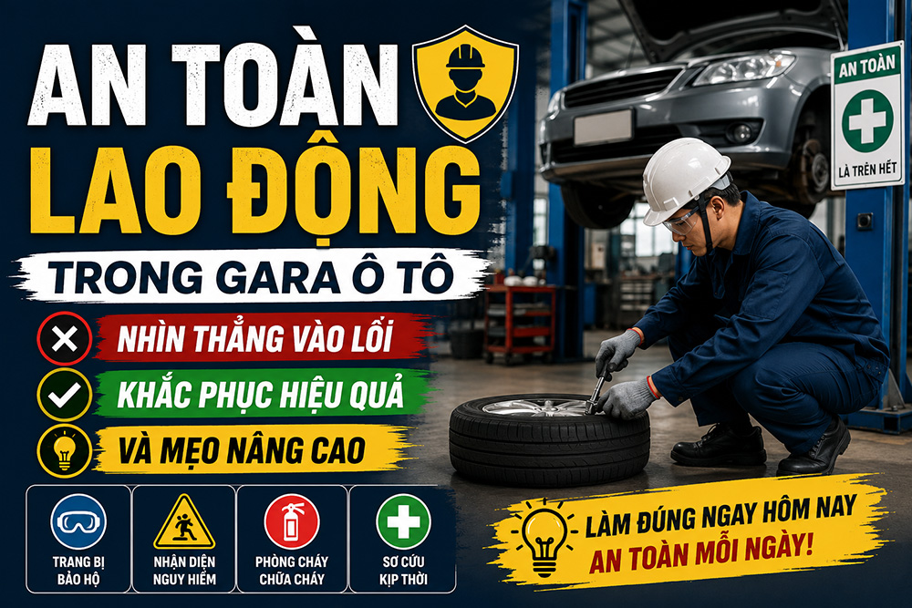 an toan lao dong trong gara o to