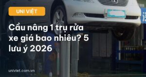 Cầu nâng 1 trụ rửa xe giá bao nhiêu
