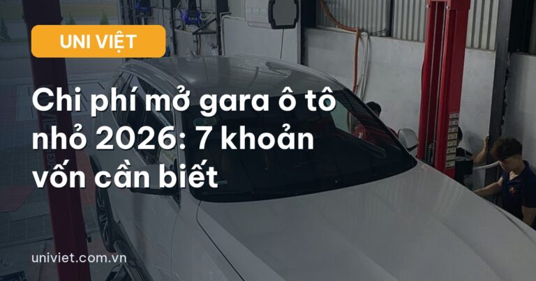 chi phí mở gara ô tô
