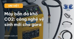 Máy bắn đá khô CO2 vệ sinh khoang máy ô tô