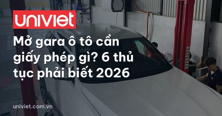 Mở gara ô tô cần giấy phép gì