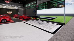 Mô hình 3D Trung tâm chăm sóc xe hơi chuyên nghiệp tại Quảng Trị